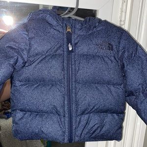 Infant Navy blue puffer north face jacket